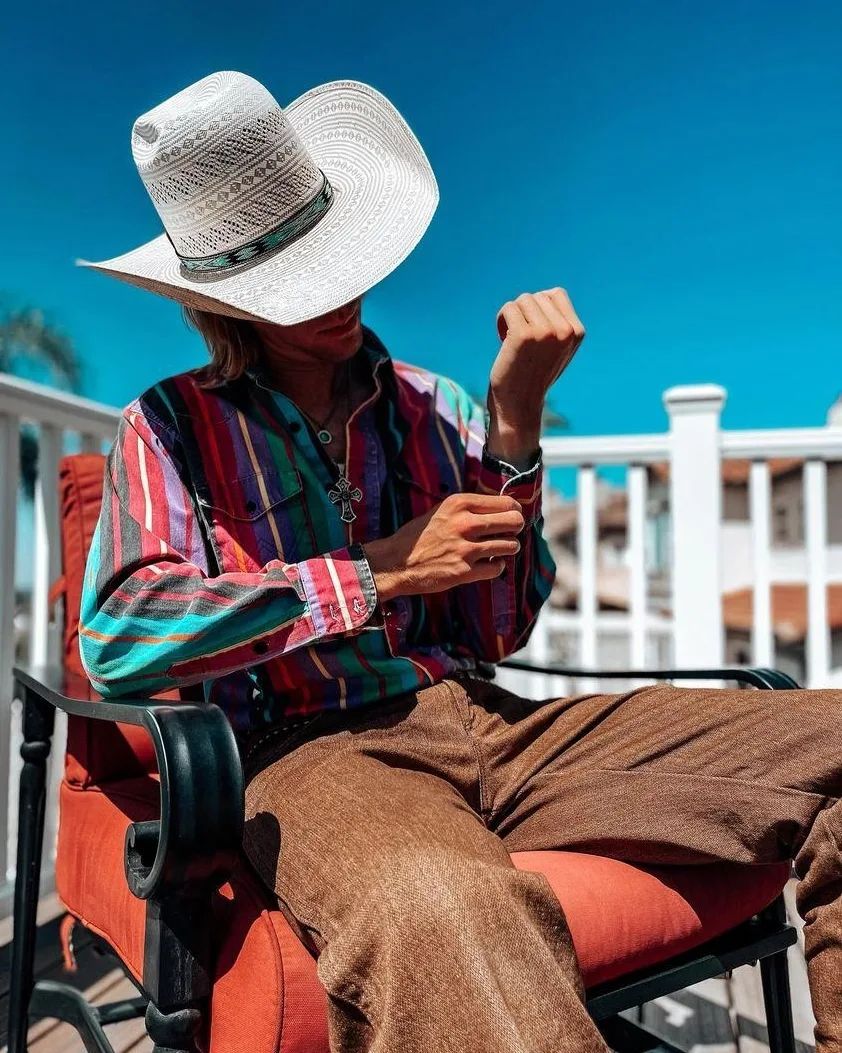 Men's Vintage Stripe Print Shirt