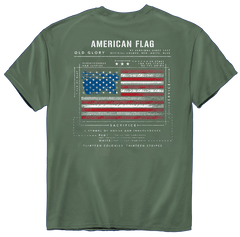 Honor the Brave | American Flag Schematic - Tee