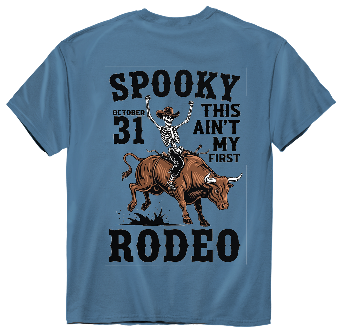 Western Cowboy | spooky rodeo tee blue
